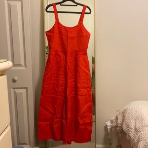 CYNTHIA ROWLEY CORAL LINEN JUMP SUIT